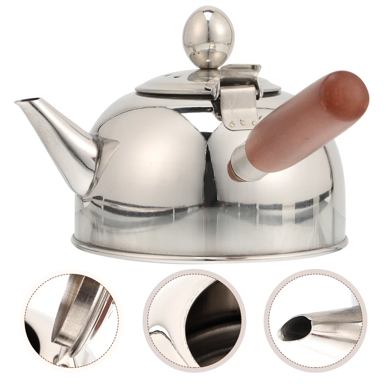 

Kettle Tea Pot Water Stovetop Stove Boiling Whistling Handle Stainless Steel Kettles Metal Teapot Heating Camping Side