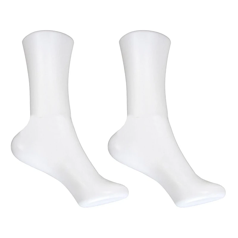 

2X Female Legs Feet Foot Mannequin Sock Display Mold Short Stocking, Female