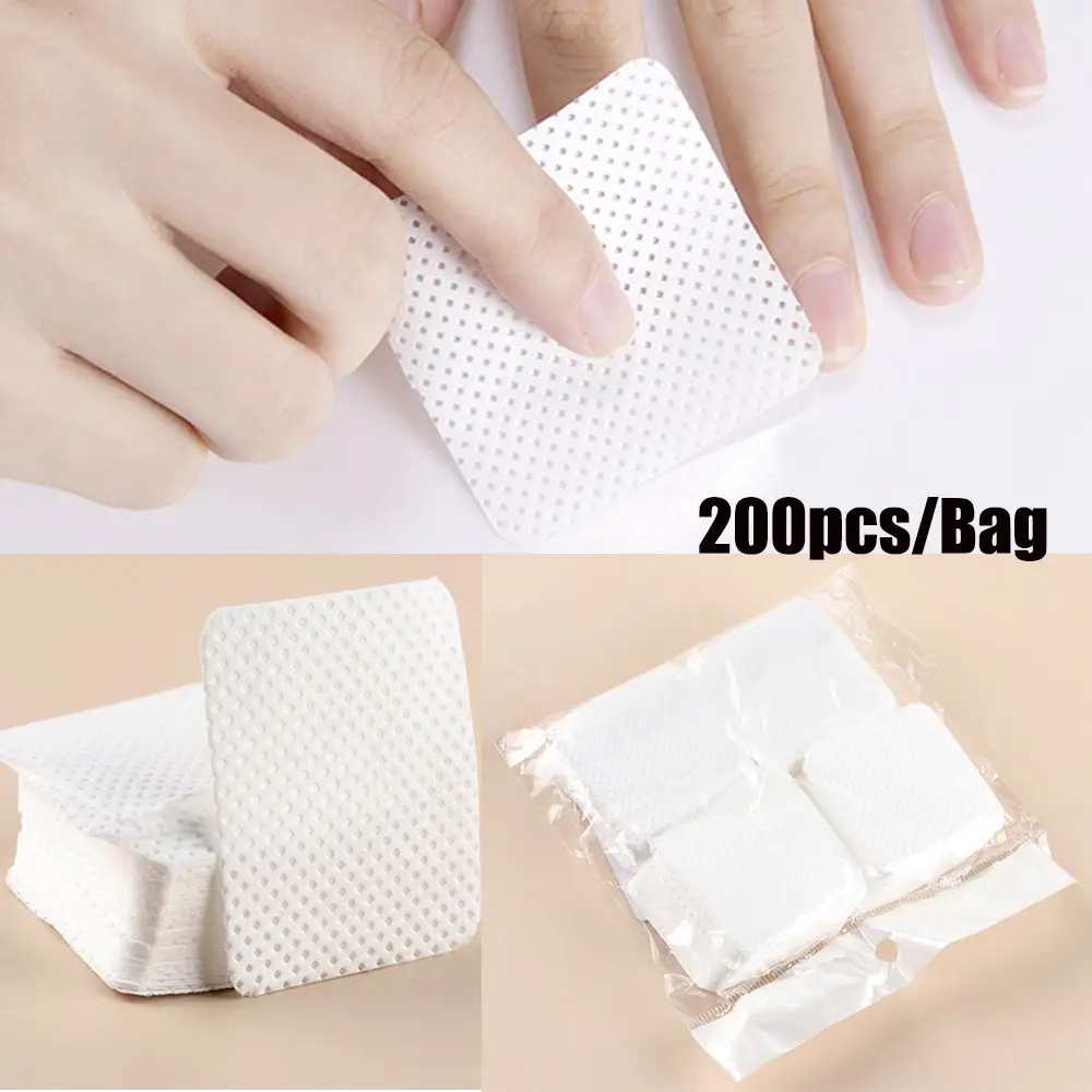 

200 шт. новые косметические модные косметические салфетки для ногтей безворсовые салфетки для удаления лака для ногтей хлопковые подушечки ...