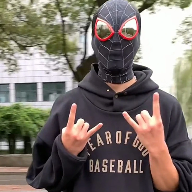 Marvel Spider-Man 2 Hat Eye Movable Headgear Adult Children Mask Funny Cos the Same Model as Online Celebri