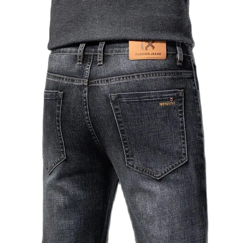 

Джинсы мужские прямые хлопковые, модные классические брюки из денима, классические штаны в повседневном и деловом стиле, весна 2023
