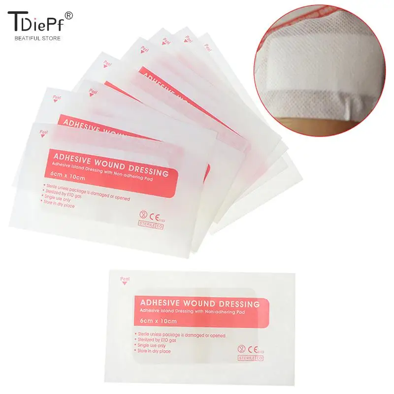 

1/5/10PCS Non-woven Bandage Self-adhesive Wound Dressing Individually Packed Pouches Wound Dressing Breathable Borders Sterile
