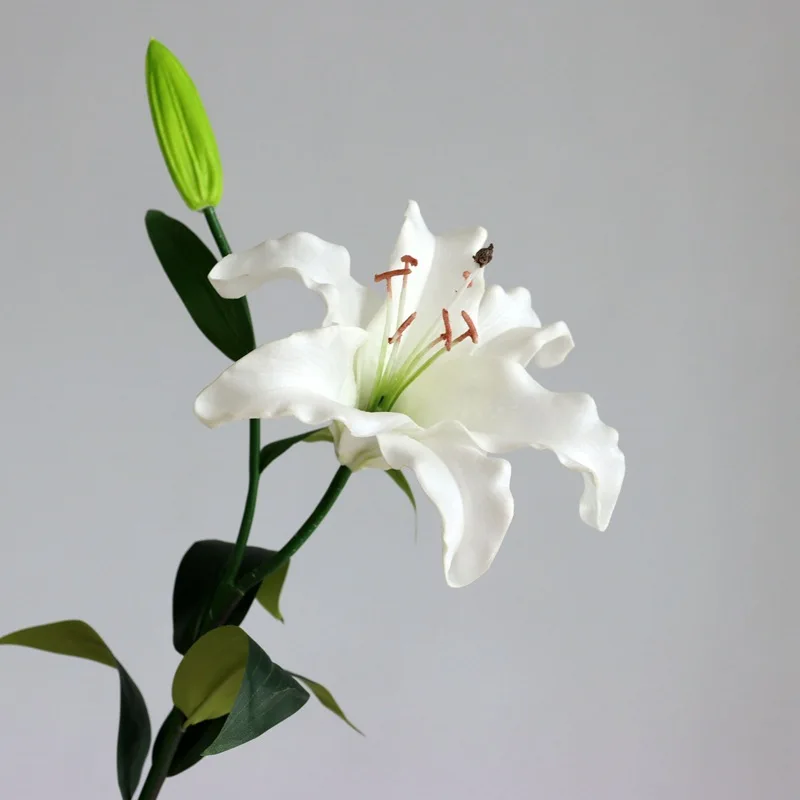 

Искусственные лилии LINANUO 4 шт., 18 см, белый/розовый/желтый