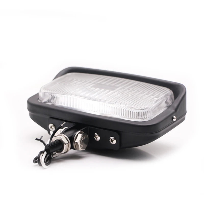 Мотоциклетная фара черная прямоугольная для Harley Suzuki Honda Cafe Racing Driver Bobber Triumph Vintage