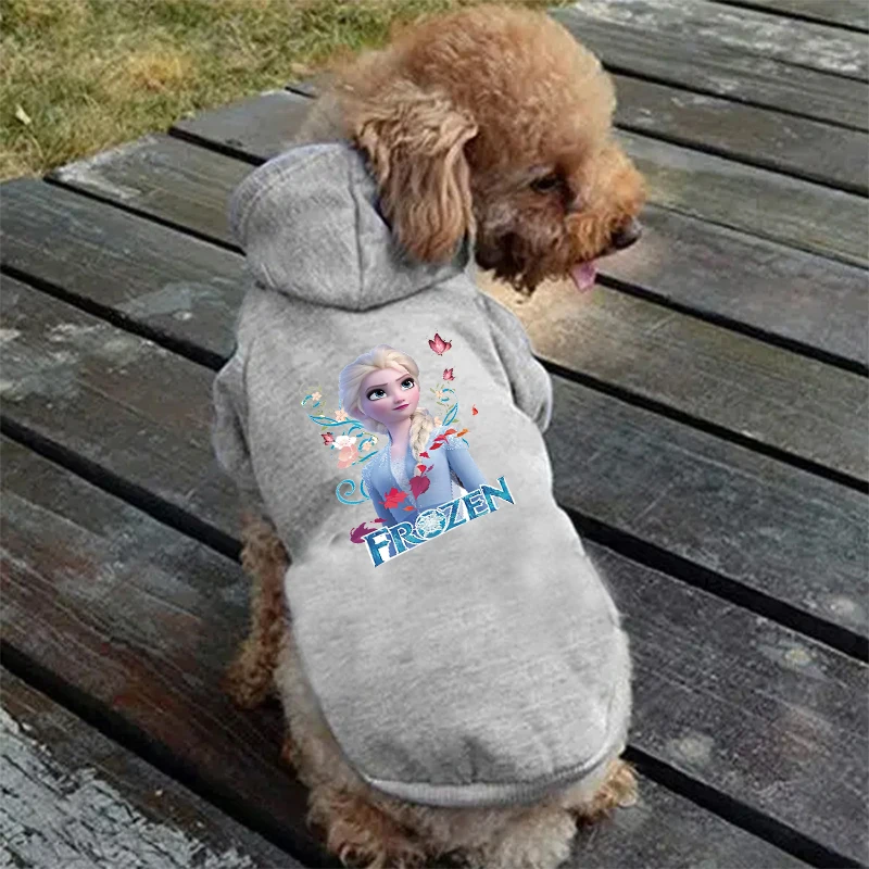 

Frozen Elsa Anna Dog Clothes Dogs Sweatshirt Hoodies Small Medium Dog Hoodie Pet Warm Disney Clothing French Bulldog Chihuahua