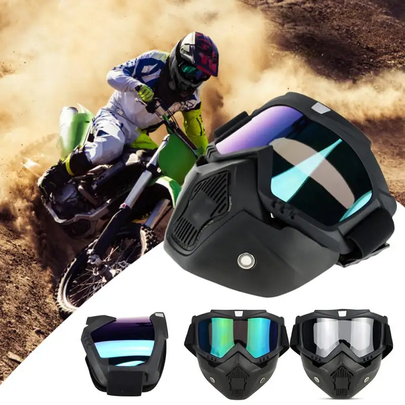

Men Women Ski Snowboard Mask Snowmobile Skiing Goggles Windproof Motocross Protective Glasses Safety Goggles with Mouth
