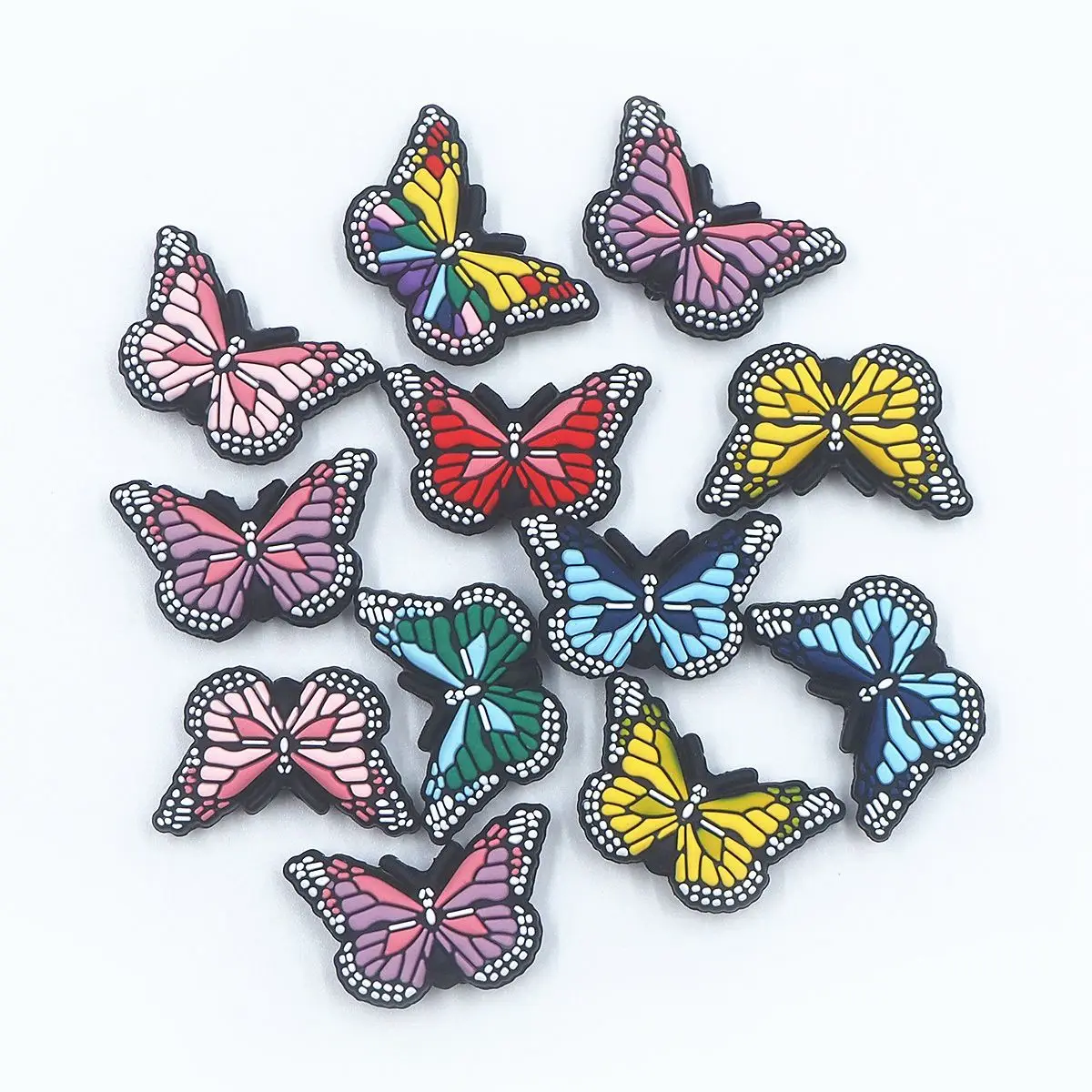 

50 шт., силиконовые бусины Chenkai в форме бабочки