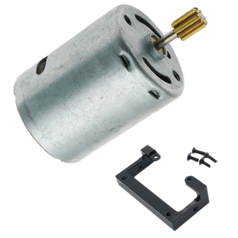 

2 Set RC Car Part: 1 Set Metal Bumper Mount Bracket & 1 Pcs 370 Motor With Motor Gear