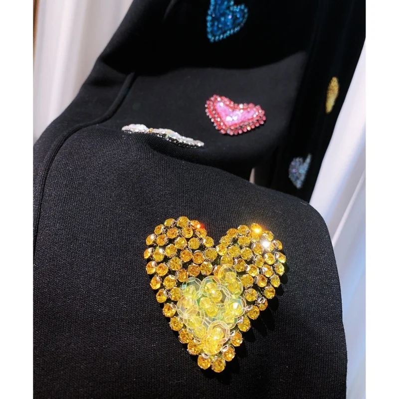 Женская Спортивная одежда для фитнеса Love Heart штаны-шаровары с узором эластичные