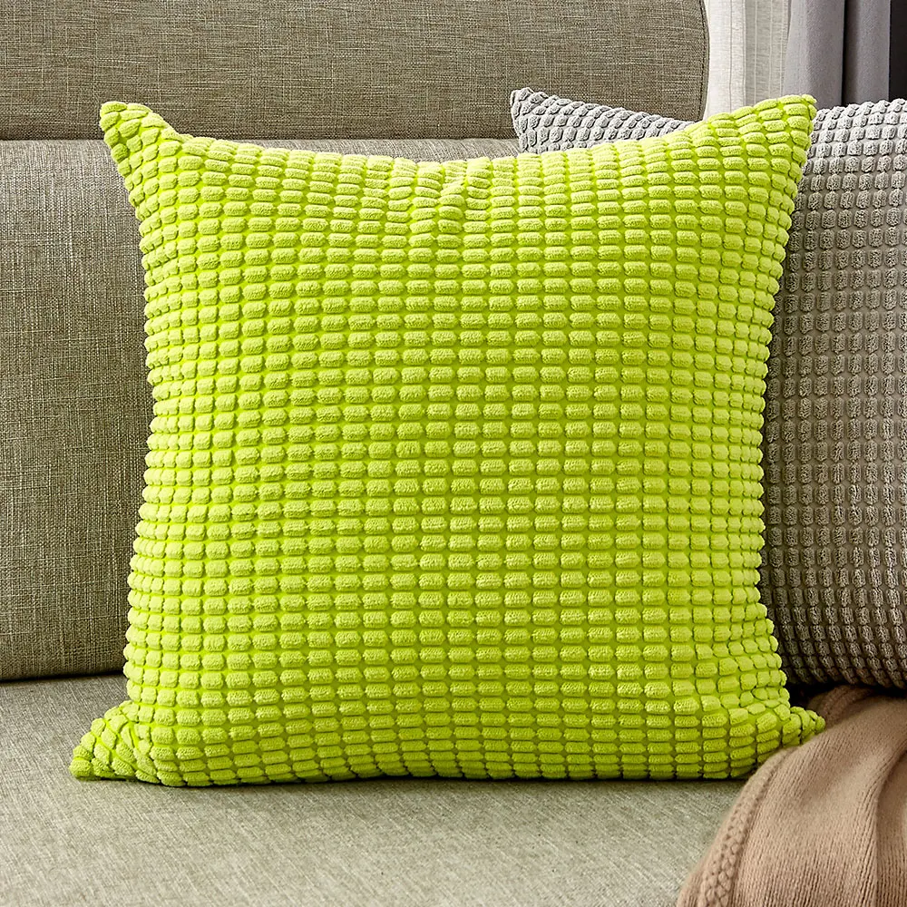Зеленая наволочка мягкий вельветовый чехол для подушки гостиной Funda Cojines De 45x45