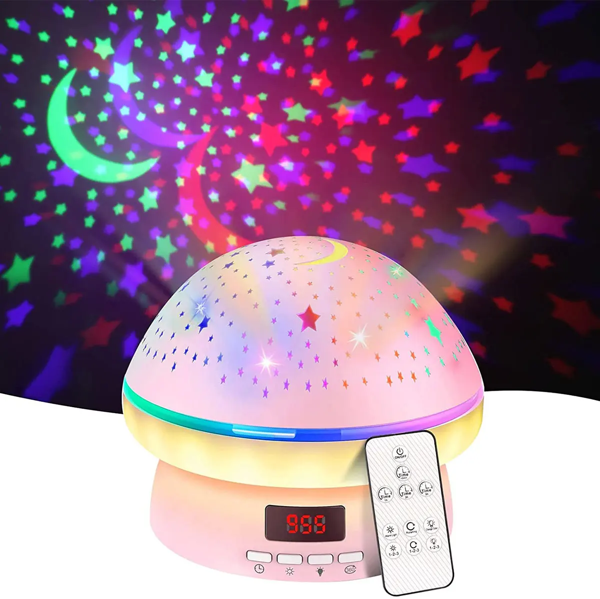 

Вращающийся светодиодный ночник с проектором Галактики, звездное небо, 8 режимов, для детской спальни, проектор звезд, ночные светильники, лунная лампа 2023