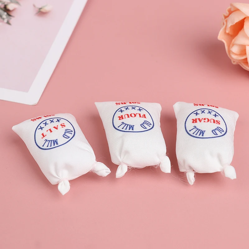 

1/12 Scale Dollhouse Miniature Food Play Scene Mini Furniture Model Pocket Kitchen Toy Flour Cloth Bag