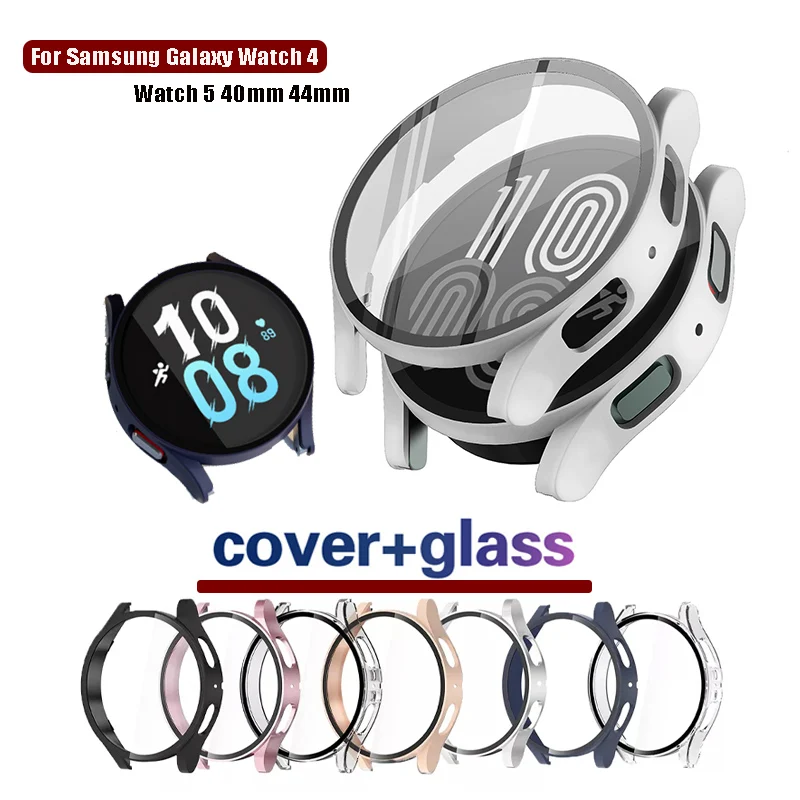 

Tempered Glass Screen Protector Protective Case Cover for Samsung Galaxy Watch 4 40mm 44mm / Watch5