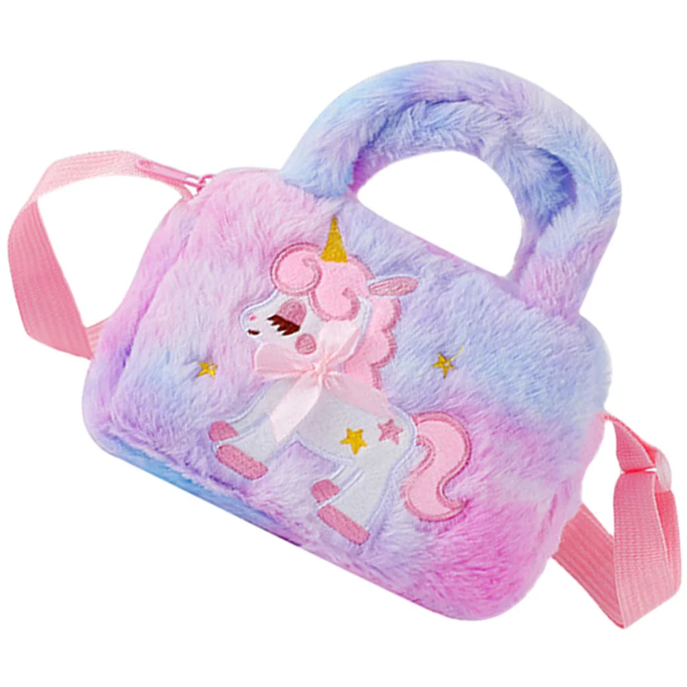 

Plush Crossbody Girls Shoulder Cartoon Pouch Decorative Cute Single Purse Kids Lovely Wallet Little Children Gift Birthday