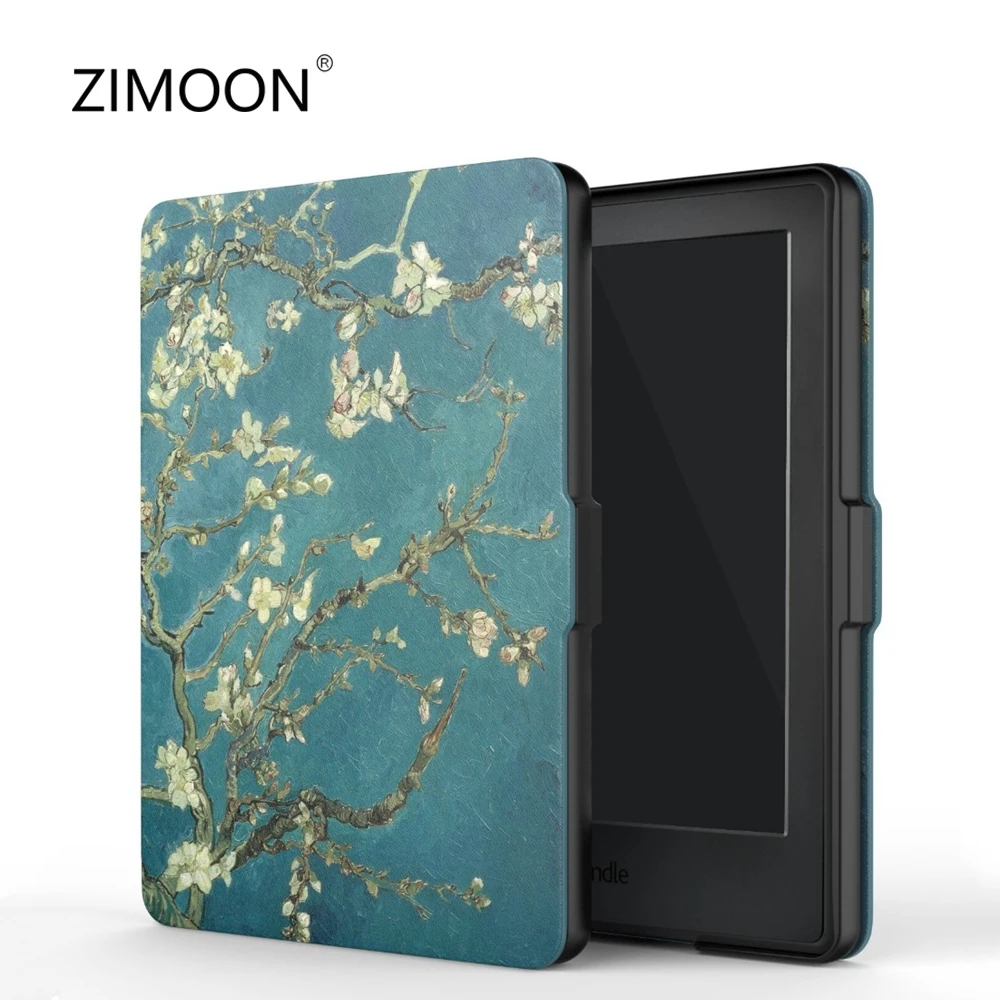 Capa de Couro pu para Kindle 8th Estojo Inteligente Pintado Premium Leve Magnético Protetor Slimshell Sy69jl 2023