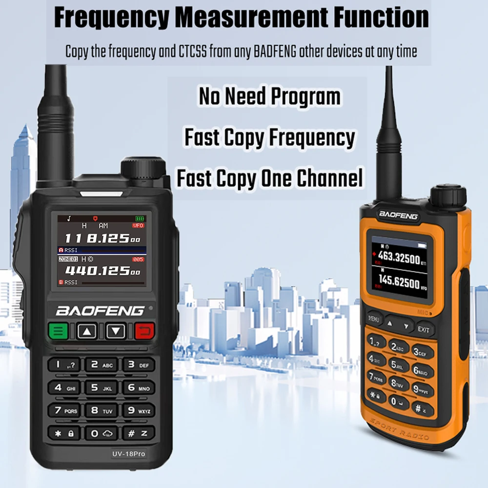Портативная рация Baofeng UV-18Pro V2 GPS 136-174 220-260 400-480 МГц с частотой большого радиуса