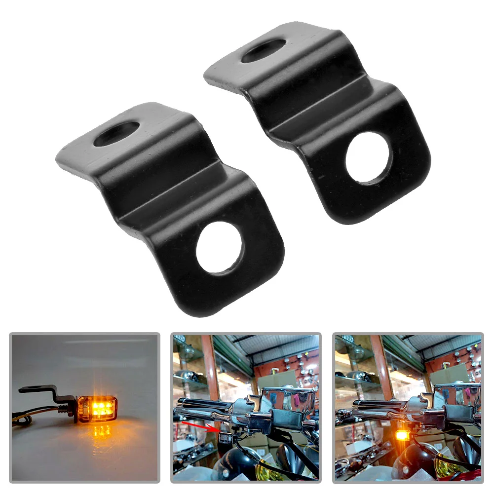 

Only Bracket Indicators Lights Bracket Parts Turn Signal LED Mini Vibration Proof 2 Pcs Accessories Aluminum Alloy Black Fitting