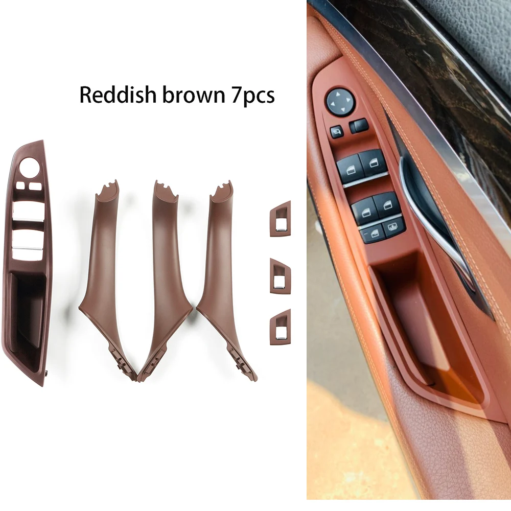 

7PCS Right Hand Drive RHD For BMW 5 series F10 F11 520 525 Wine Car Interior Door Handle Inner Panel Pull Trim Cover Armrest