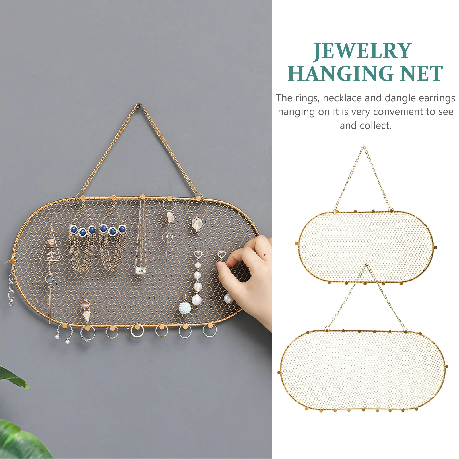 Jewelry Organizer Earring Rack Wall Display Holder Necklace Storage Stand Hanging Holders Dangle Stud Hanger Mesh Racks Eariron