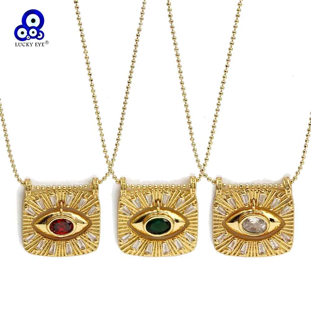 

Цепочка Lucky Eye с микрозакрепкой из циркония, разноцветное ожерелье от сглаза для женщин, девушек, мужчин, модные украшения BE820