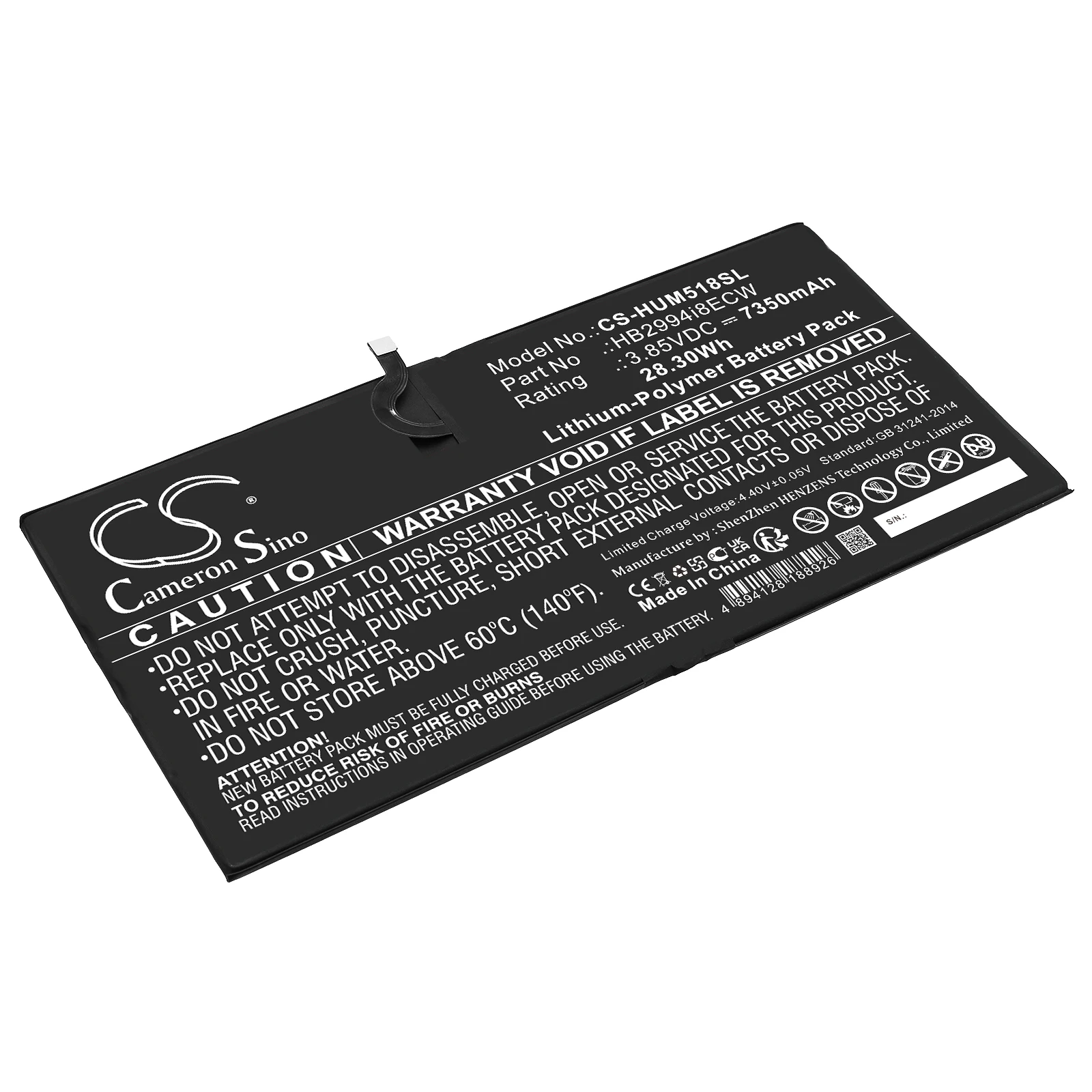 Сменный аккумулятор CS для Huawei CMR-AL09 CMR-AL19 CMR-W09 MediaPad M5 10 8 Pr