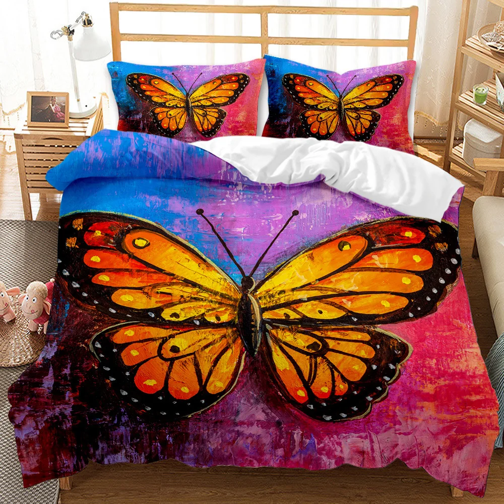 

Fantasy Butterfly Bedding Set Luxury Duvet Cover Sets Twin Queen King Single Size Decor Home Textile Animal Comforter