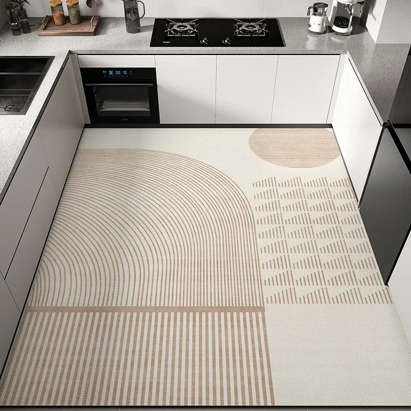 

Кухонный ковер Водонепроницаемый и маслостойкий Непромываемый напольный коврик можно разрезать к большого размера Коврик из ПВХ Кожи Домашнее украшение Коврик для ног