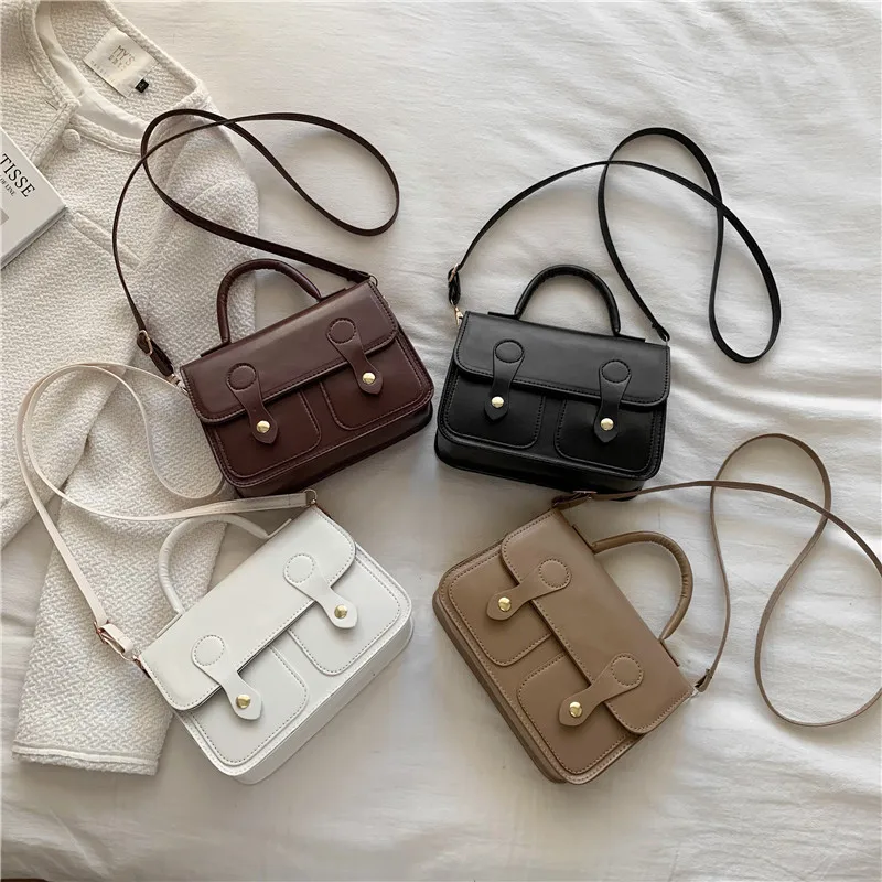 

Маленькая женская сумка, новинка 2022, популярная универсальная Модная ретро сумка через плечо с простой текстурой, сумка-мессенджер, сумки ч...