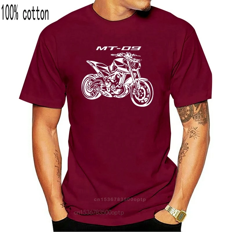 

T-Shirt Cotton Yam Mt09 Mt 09 Mt-09 Moto Bike Motorcycle 2019 Men'S Fashion Short Sleeved Slim Fit Tops & Tees Slim T-Shirts