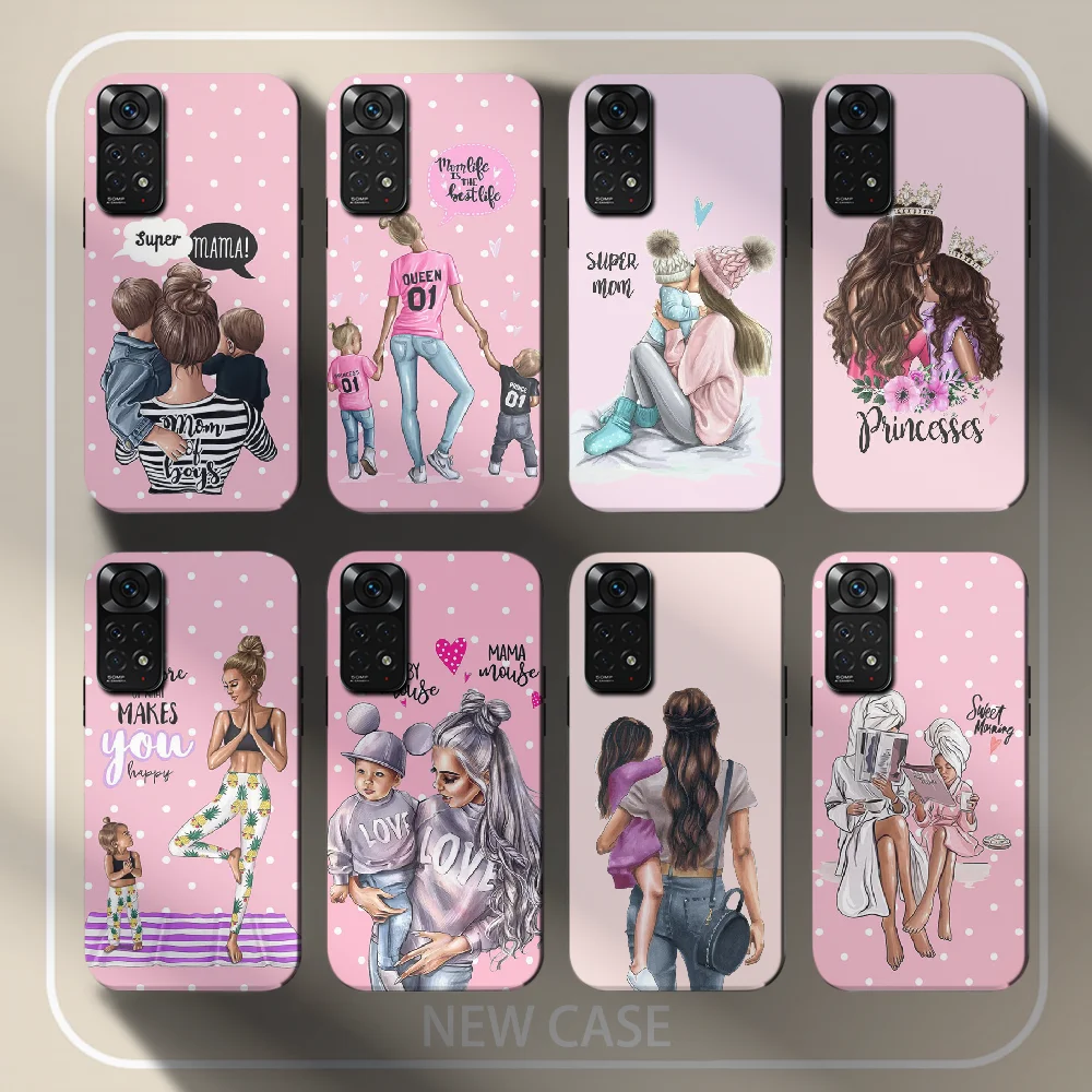 

Super Mom Baby Phone Case For Xiaomi Redmi Note 8 9 A 10 C 11 12 Pro Plus Turbo K60 Cover