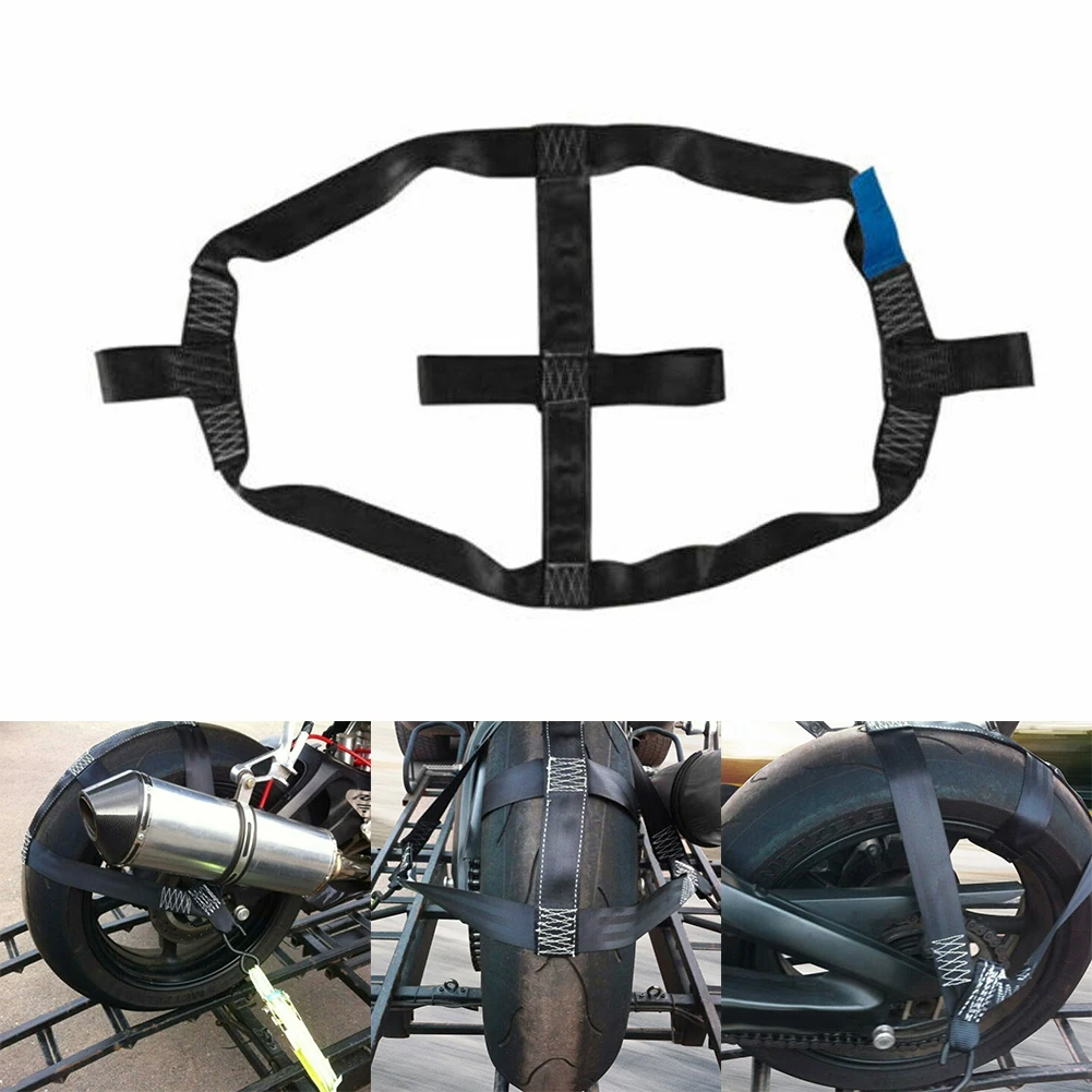 

1pc Motorcycle Rear Wheel Handlebar Transport Bar Tie-Down Safety Strap Universal Motorbike Accessories