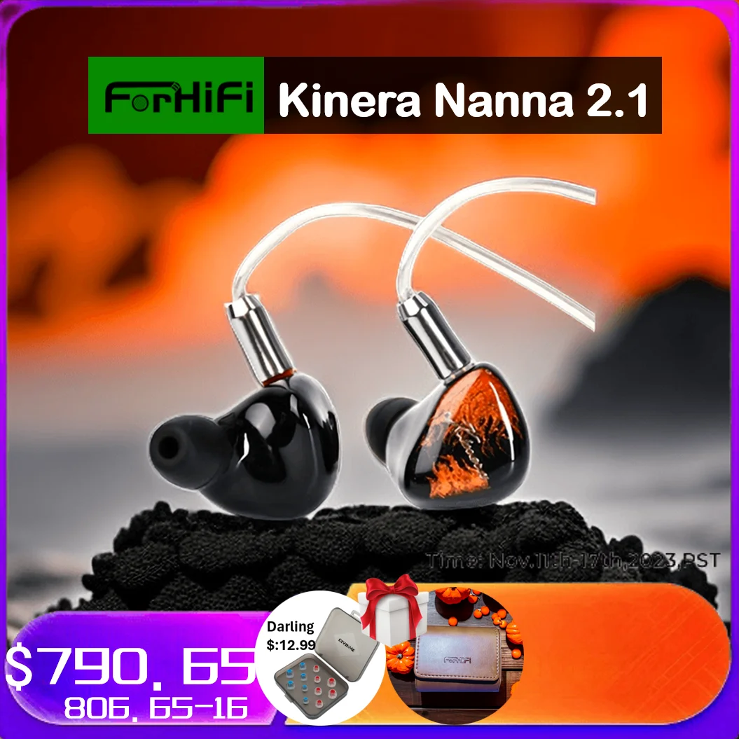 

Kinera Nanna 2.1 Z-Tune Edition 2EST+1BA+1DD Hybrid Drivers IEMs In-ear Monitor Earphones HiFi Wired Headphones Audiophile