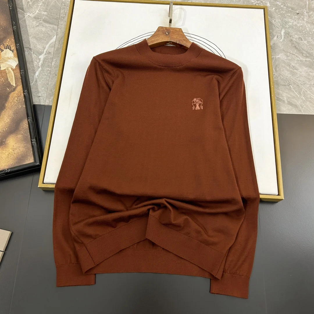 2025 DIKUAОсенне-зимний мужской шерстяной свитер с круглым вырезом и повседневной