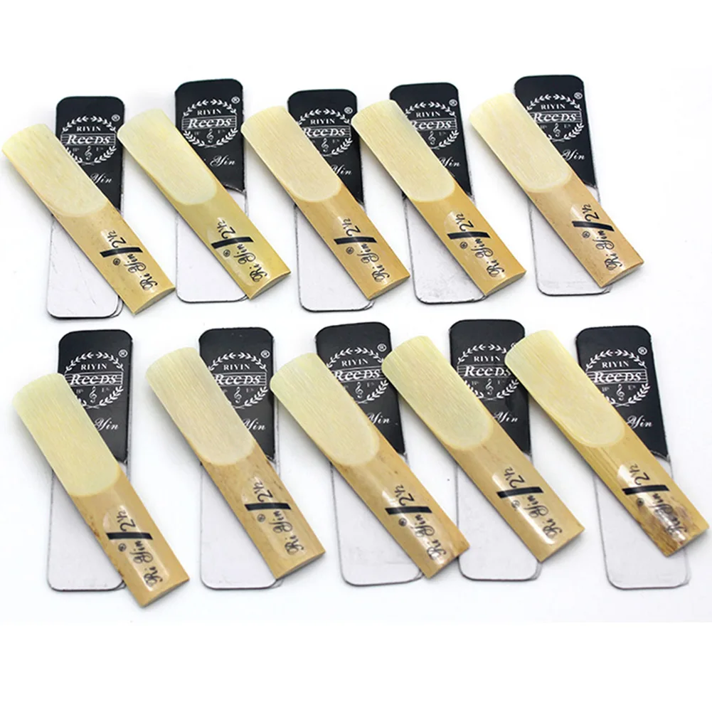 

10 Pcs Eb Alto Sax Reeds Strength 2 2.5 3 Saxophone Reed Woodwind Instrument Parts Accessories High Quality Reed