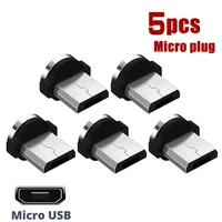5 pcs 360 rotation micro usb magnetic plug tip for xiaomi mobile phone replacement part durable converter charging cable adapter