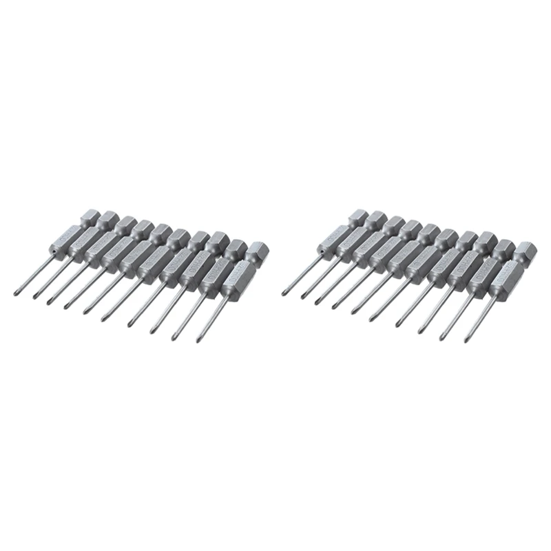 

20 Pcs 1/4 Inch Hex 50Mm Length 1.6Mm Phillips PH00 Magnetic Screwdriver Bits