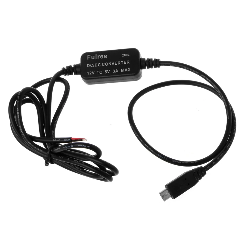 

Автомобильное зарядное устройство с выходом Micro USB от 12 В до 5 В, 3 А, преобразователь источника питания для КПК, видеорегистратора