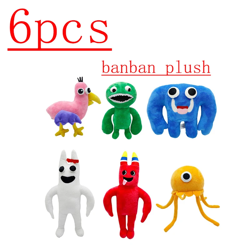 

6pcs Garten Of Banban Plush Game Animation Surrounding High-Quality Children's Birthday Gifts and Holiday Gifts Plush Toys