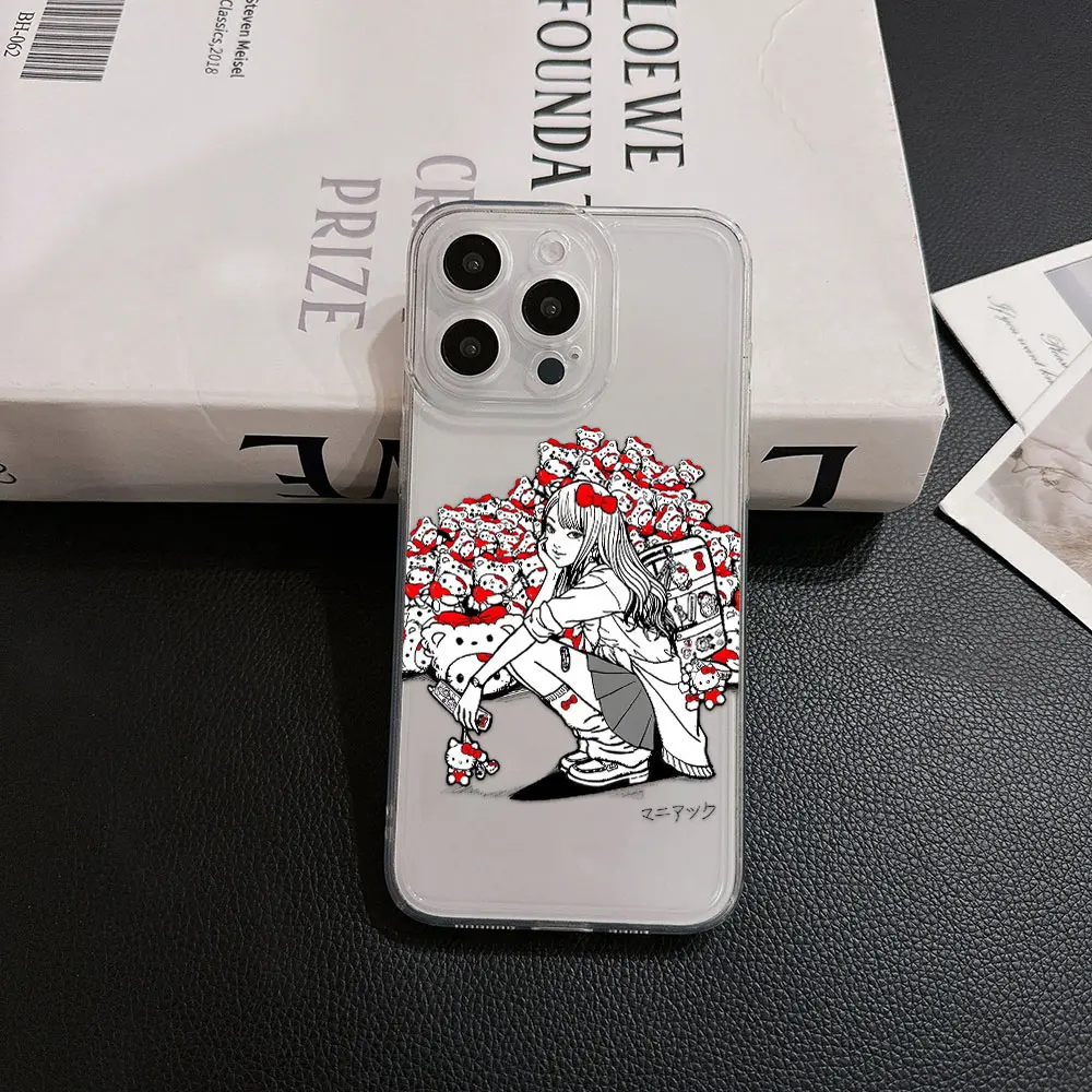 Чехол для телефона Anime Tomie Kawakamis Hello Kittys Samsung A16 A06 A55 A35 A25 A15 A05 A54 A34 A24 A14 A04 A13 A53 A33 Clear TPU