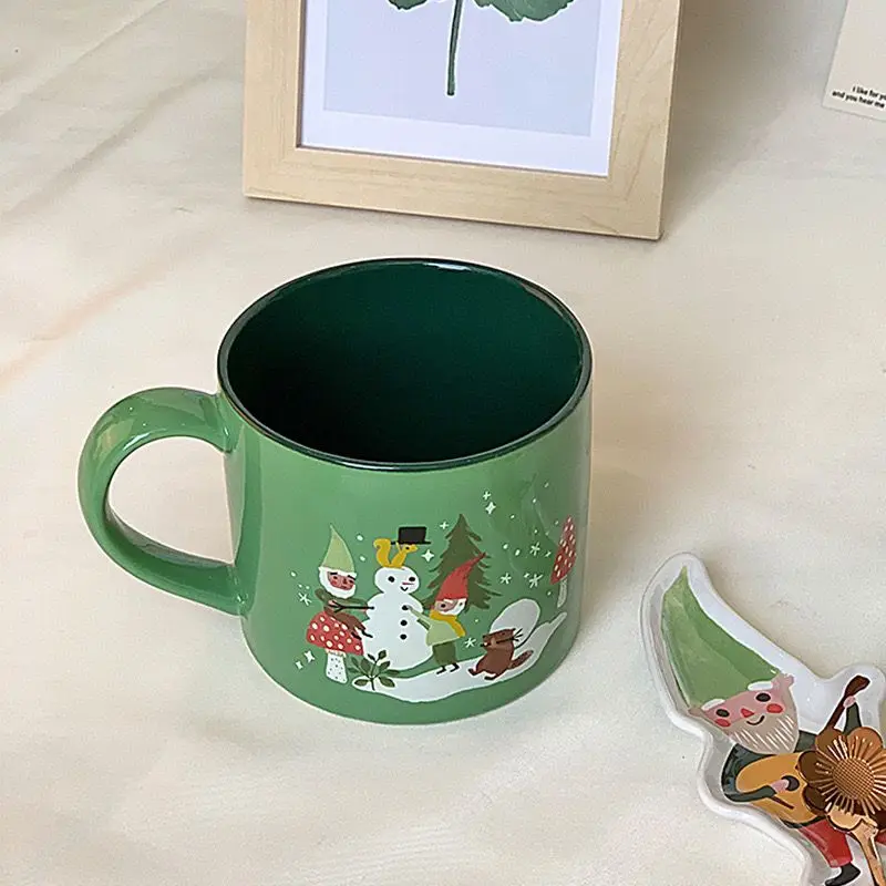 

Cute Cartoon Christmas Ceramic Cup mug Creative Ceramic Cup Household Coffee Cup Milk Cup Juice Cup Sister Christmas Gift Cup