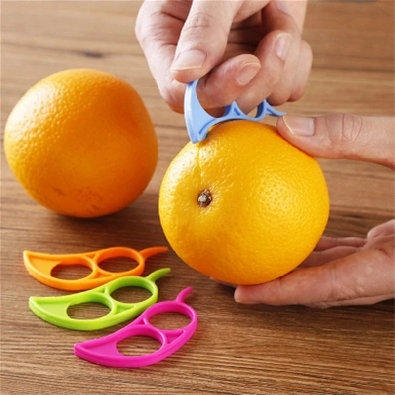 

5/10/15pcs Fruit Slicer Peeler Remover Plastic Orange Citrus Lemon Openers Mini Hand Grapefruit Peeling Cutter Kitchen Gadgets