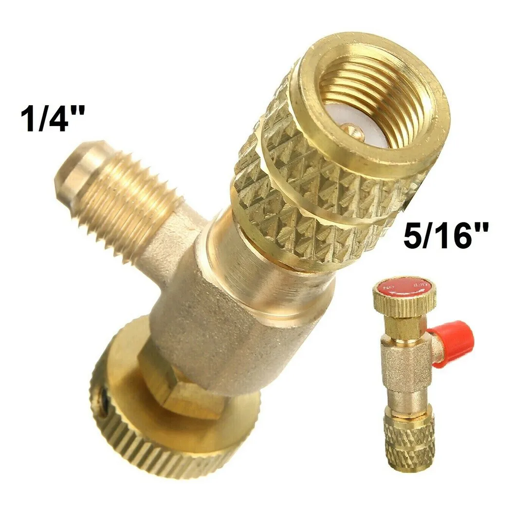 

HS R410a R32 Refrigeration Tool Air Conditioning Safety Valve Adapter Fitting Refrigeration Charging Copper Adapter For R410A