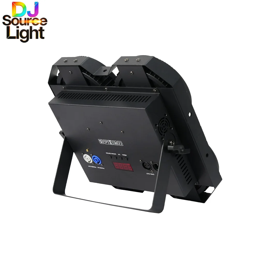 Фото Светодиодный прожектор 4x50W COB с 4 линзами, холодным и теплым белым светом, RGB-подсветкой, ретро-дизайн, для дискотек, клубов, свадеб, вечеринок, сценического освещения. №2