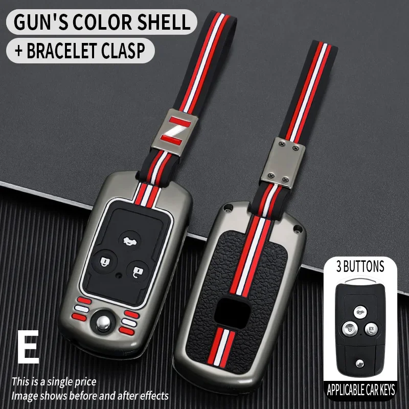 

Для Honda Civic Accord Jazz CRV HRV CRZ для Acura TL TSX ZDX RSX RSX Металлический чехол для ключей от автомобиля, чехол-брелок, аксессуары