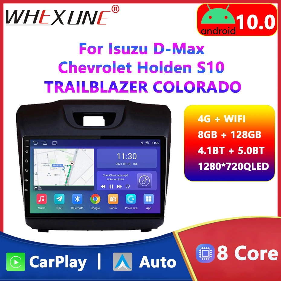 

Автомагнитола 4G Android 10,0, 8 ГБ + 128 ГБ, мультимедийный плеер с GPS Навигатором для Chevrolet TrailBlazer 2 S-10 S10, Колорадо Isuzu D-Max DMAX