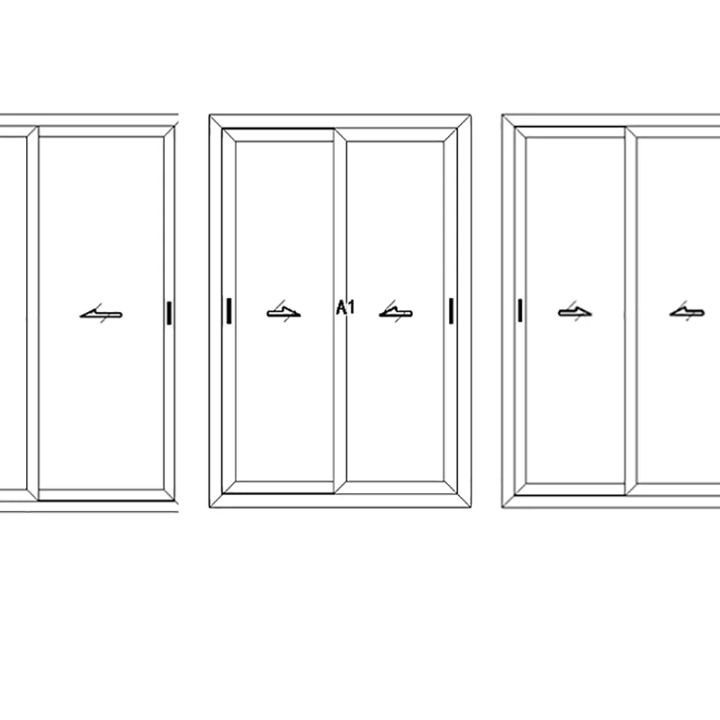 Wanjia звуконепроницаемые Внутренние белые алюминиевые раздвижные двери |