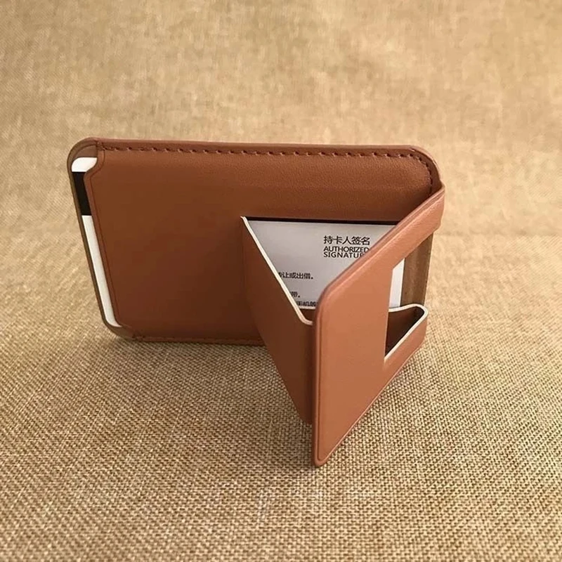 

Magnetic Wallet with Stand Phone Card Holder Case For MagSafe iPhone 13 12 14 Pro Max Mag safe Back With Kickstand Leather Cover