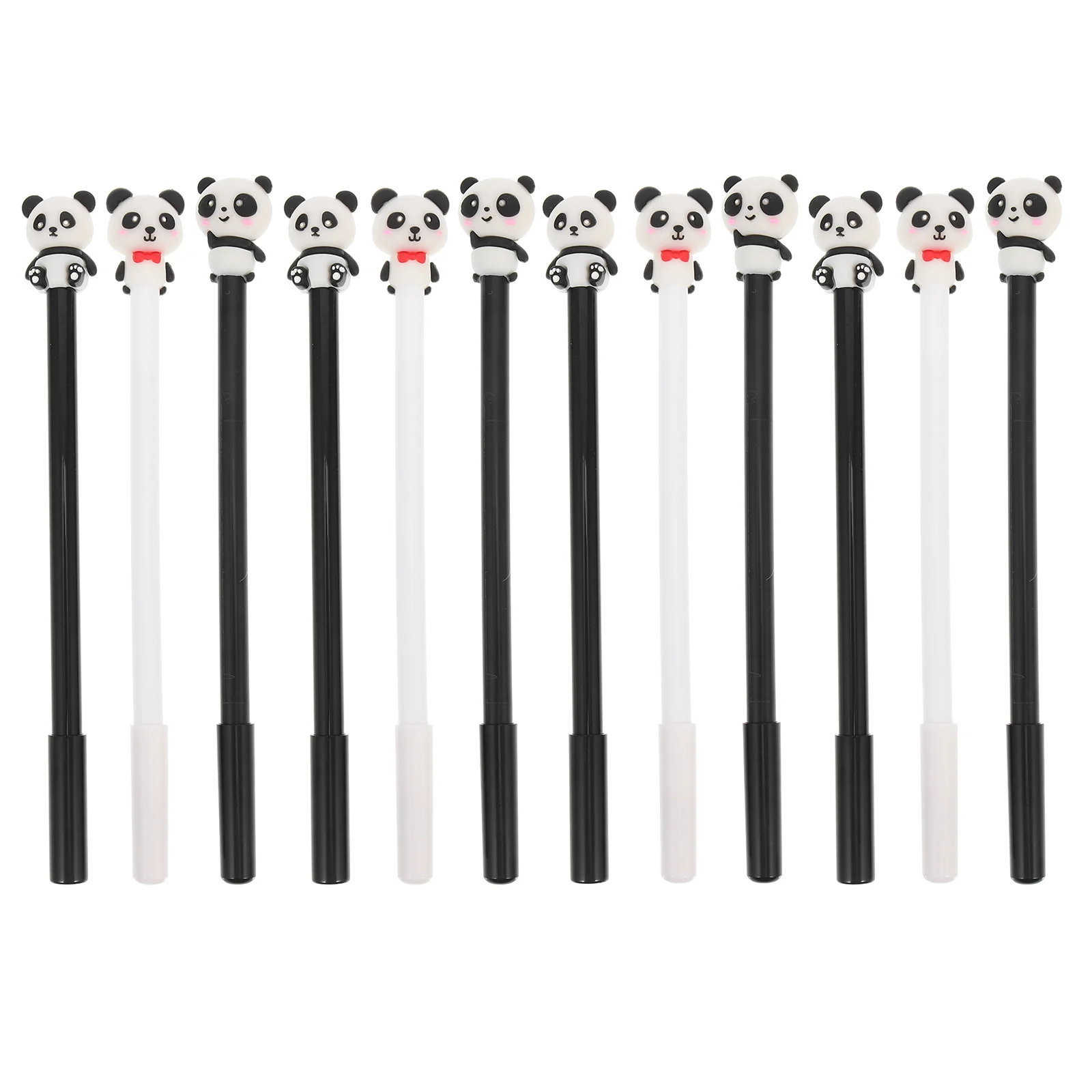 

12 Pcs Panda Gel Pen Signature Office Students Adorable Pens Ballpoint Ink Animal Designed Plastic Kit