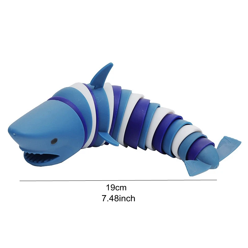 

10Pcs 18CM 14CM Fidget Toy Slug Articulated Flexible 3D Slug Lobster Shark Dolphin Fidget Relief Anti-Anxiety Sensory Kids Toys