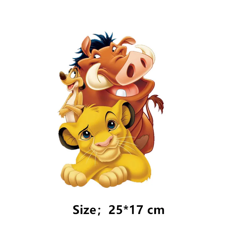Термоклейкие нашивки на одежду The Lion King Simba клейкие наклейки для футболок |